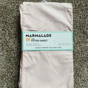 Marmalade Crib Fitted Sheet in Light Pink